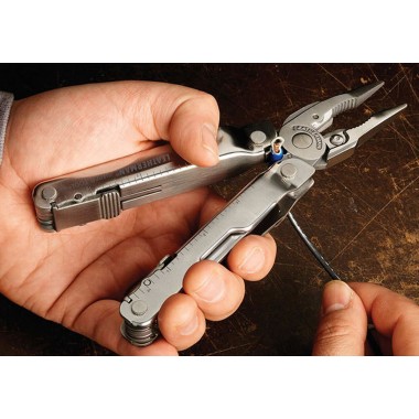 Мультитул LEATHERMAN Super Tool 300 Stainless, 19 инстр, 11,5см, чехол кожа