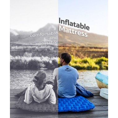 Коврик надувной NATUREHIKE FC11, 2 местный 200х120х6.5см, голубой