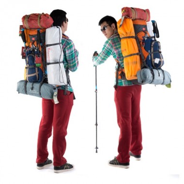 Рюкзак туристический NATUREHIKE Tanfeng, 70+5L, 75х33х27см, оранжевый