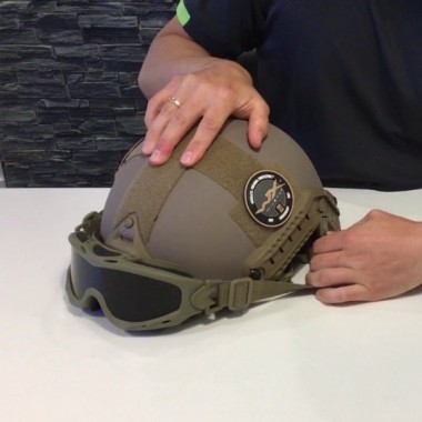 Маска защитная Wiley X WX Spear, clear+grey, tan frame