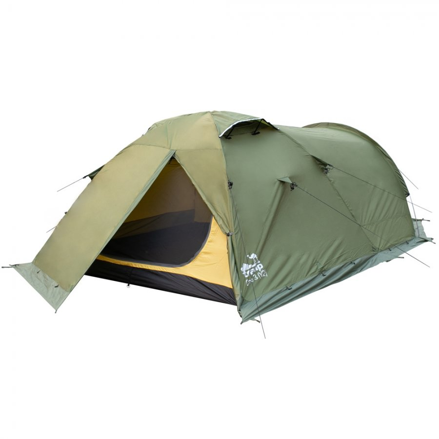 Экспедиционная палатка Tramp Cave 3 (V2) (Зеленый), TRT-21-green