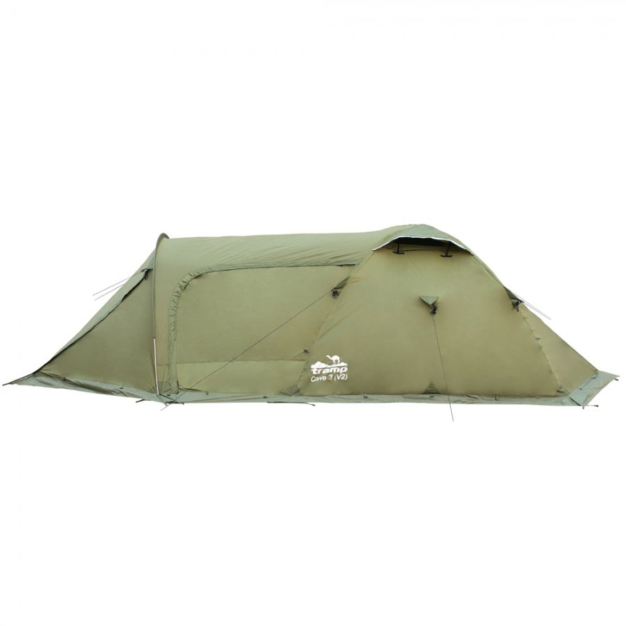 Экспедиционная палатка Tramp Cave 3 (V2) (Зеленый), TRT-21-green