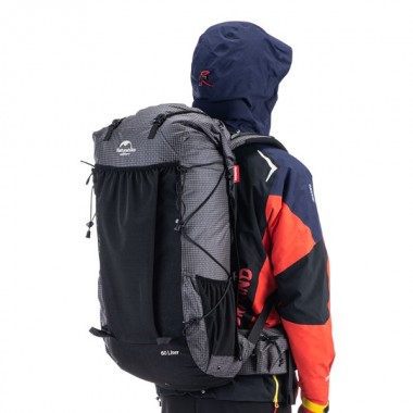 Рюкзак туристический NATUREHIKE Rock, 60L+5L, 26х18х67см, черный