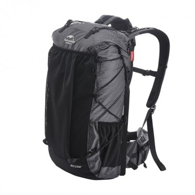 Рюкзак туристический NATUREHIKE Rock, 60L+5L, 26х18х67см, черный