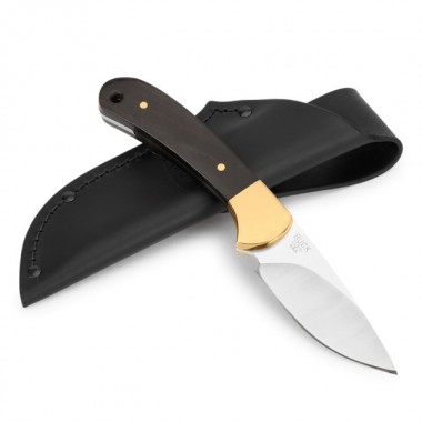 Нож BUCK 113 Ranger Skinner, Wood EbonyBrass, 420HC клинок P 7,9 см