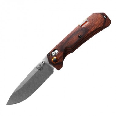 Нож складной BENCHMADE Grizzly Creek, Wood Dark Brown, S30V клинок P 8,9 см