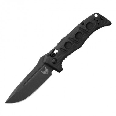 Нож складной BENCHMADE Mini Auto Adamas, G-10 Black, Cru-Wear клинок черн. P 8,3 см
