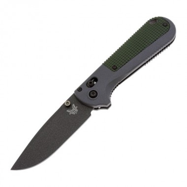 Нож складной BENCHMADE Redoubt, Grivory Green, D2 клинок черн. P 9 см