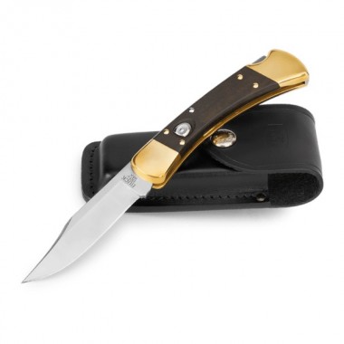 Нож складной BUCK 110 Auto, Wood Ebony/Brass, 420HC клинок P 9,5 см