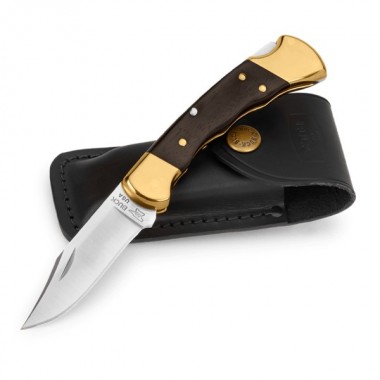 Нож складной BUCK 112 Ranger, FG Wood Ebony/Brass, 420HC клинок P 7,6 см