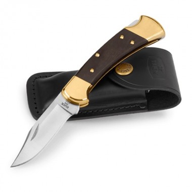 Нож складной BUCK 112 Ranger, Wood Ebony/Brass, 420HC клинок P 7,6 см