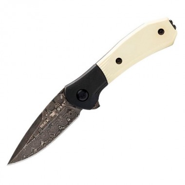 Нож складной BUCK 590 Paradigm Damascus LE 2023, G-10 White, Damascus клинок P 7,6 см