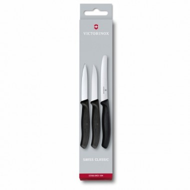 Набор ножей кухонных Victorinox Swiss Classic Paring (6.7113.3) 3шт, черный