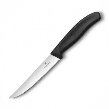 Нож для стейка Victorinox SwissClassic Gourmet (6.7933.12), волн.лезв. 12см, чёрный