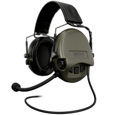 Тактическая гарнитура SORDIN SUPREME MIL CC SLIM HEADBAND, green/черная кожа (Nexus TP120)
