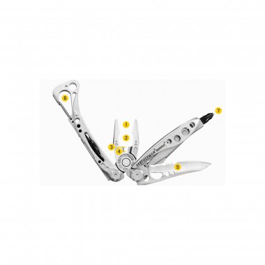 Мультитул LEATHERMAN Skeletool Topo Black, 7 инстр, 10см