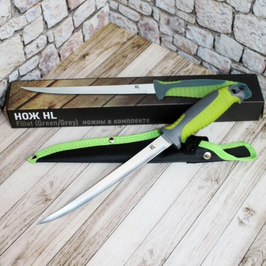 Нож HL Fillet Green+Grey, клинок 20,2 см