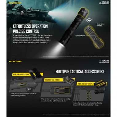 Кнопка беспроводная NITECORE RSW2i WL (P10i, P10iX, P20i, P20i UV, P20iX, P30i, P35i)