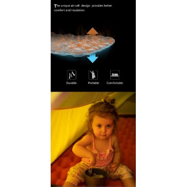 Коврик надувной NATUREHIKE FC10, 1 местный 195х59х6.5см, голубой