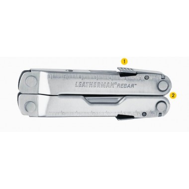 Мультитул LEATHERMAN Rebar Stainless, 17 инстр, 10,16см, чехол кожа