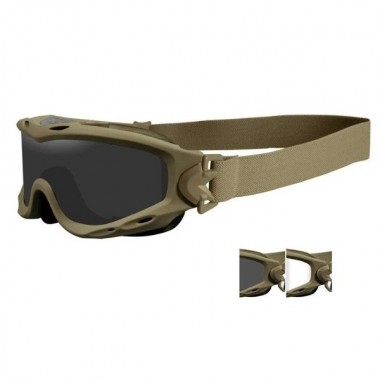Маска защитная Wiley X WX Spear, clear+grey, tan frame