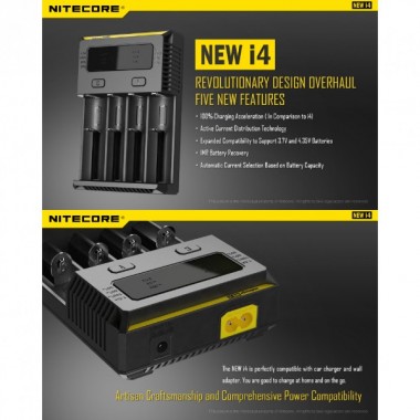 Зарядное устройство NITECORE New i4 18650/16340 (4x батареи)