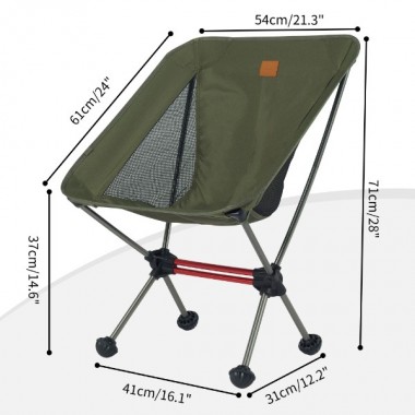 Кресло раскладное NATUREHIKE Stellaluna L01, ультра легкое, зеленое