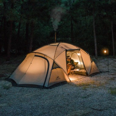 Палатка NATUREHIKE Shandi, 2 спальни+1 комната, серая