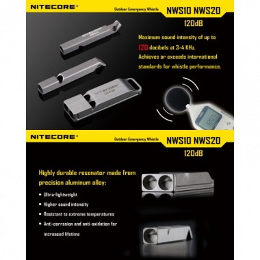 Свисток NITECORE NWS10, цвет титан