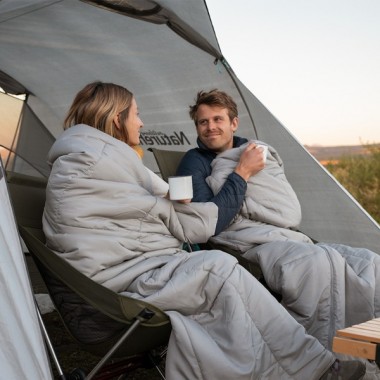 Спальный мешок NATUREHIKE Noda, 2 спальн.с подушкой, 145х215см, голубой