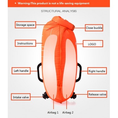 Гермомешок NATUREHIKE надувной, 18L, 50х25х20см, оранжевый
