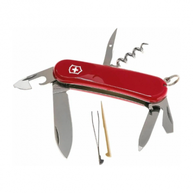 Нож перочинный Victorinox Evolution 10 (2.3803.E) 85мм, 14 функций, красный (карт.кор.)