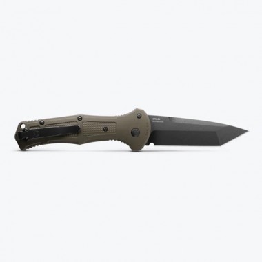 Нож складной BENCHMADE Claymore, Grivory Ranger Green, D2 клинок черн.кобальт P 9,1 см