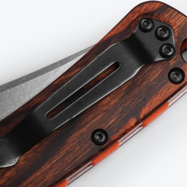 Нож складной BENCHMADE Crooked River, Wood, S30V клинок P 10,2 см