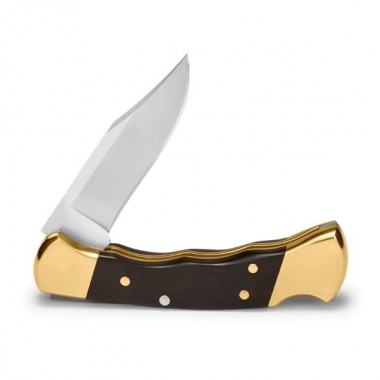 Нож складной BUCK 112 Ranger, FG Wood Ebony/Brass, 420HC клинок P 7,6 см