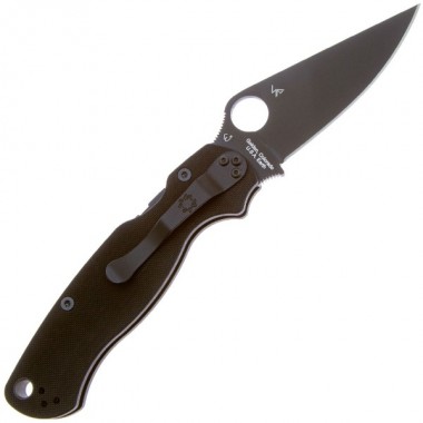 Нож складной SPYDERCO Para Military 2 G-10 Black/Black blade