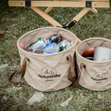 Ведро складное NATUREHIKE Lingwo, 10L, светло-коричневое