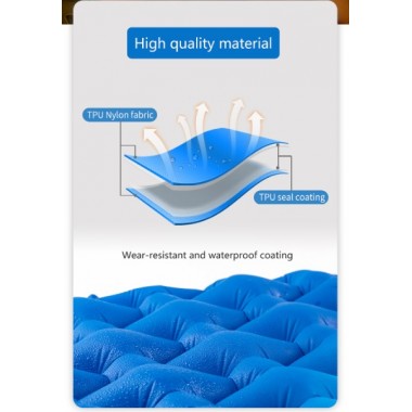 Коврик надувной NATUREHIKE FC10, 1 местный 195х59х6.5см, голубой