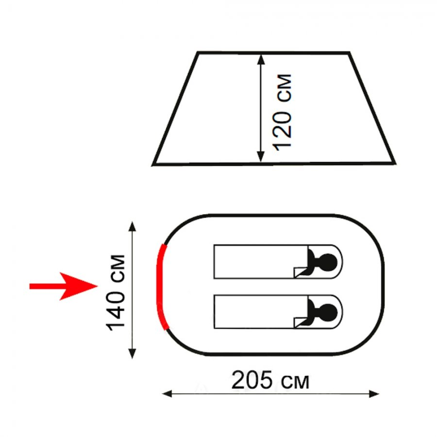 Палатка Totem POP Up 2 (V2) (зеленый), 4743131058521