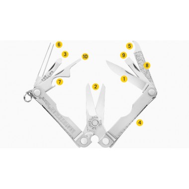 Мультитул LEATHERMAN Micra Slate, 10 инстр, 6,5см