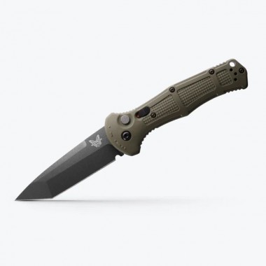 Нож складной BENCHMADE Claymore, Grivory Ranger Green, D2 клинок черн.кобальт P 9,1 см