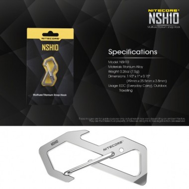 Многофункциональный карабин NITECORE NSH10, титан