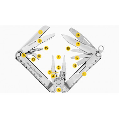 Мультитул LEATHERMAN Rebar Tan, 17 инстр, 10,16см, чехол нейлон