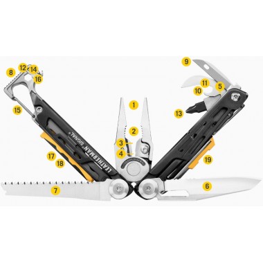 Мультитул LEATHERMAN Signal Gray 19 инстр., 7/11,4 см, чехол нейлон