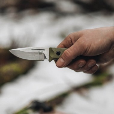 Нож BENCHMADE Mini Bushcrafter, G-10 OD Green, S30V клинок P 8,6 см