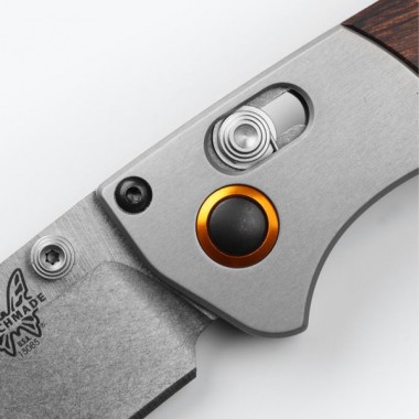 Нож складной BENCHMADE Mini Crooked River, Wood, S30V клинок P 8,6 см