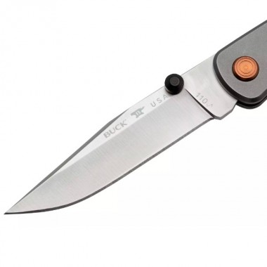 Нож складной BUCK 110 Slim Pro TRX Titanium, Titan Gray, S45VN клинок P 9,5 см