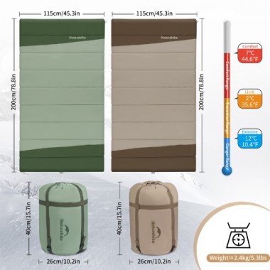 Спальный мешок NATUREHIKE YC Extra wide, 115х200см