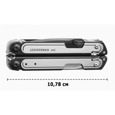 Мультитул LEATHERMAN ARC Black&Steel 20 инстр., 7/11 см, чехол нейлон