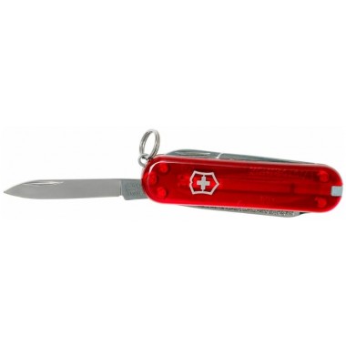 Нож перочинный Victorinox Classic SD (0.6223.T) 58 мм, 7 функций, прозрачный красный